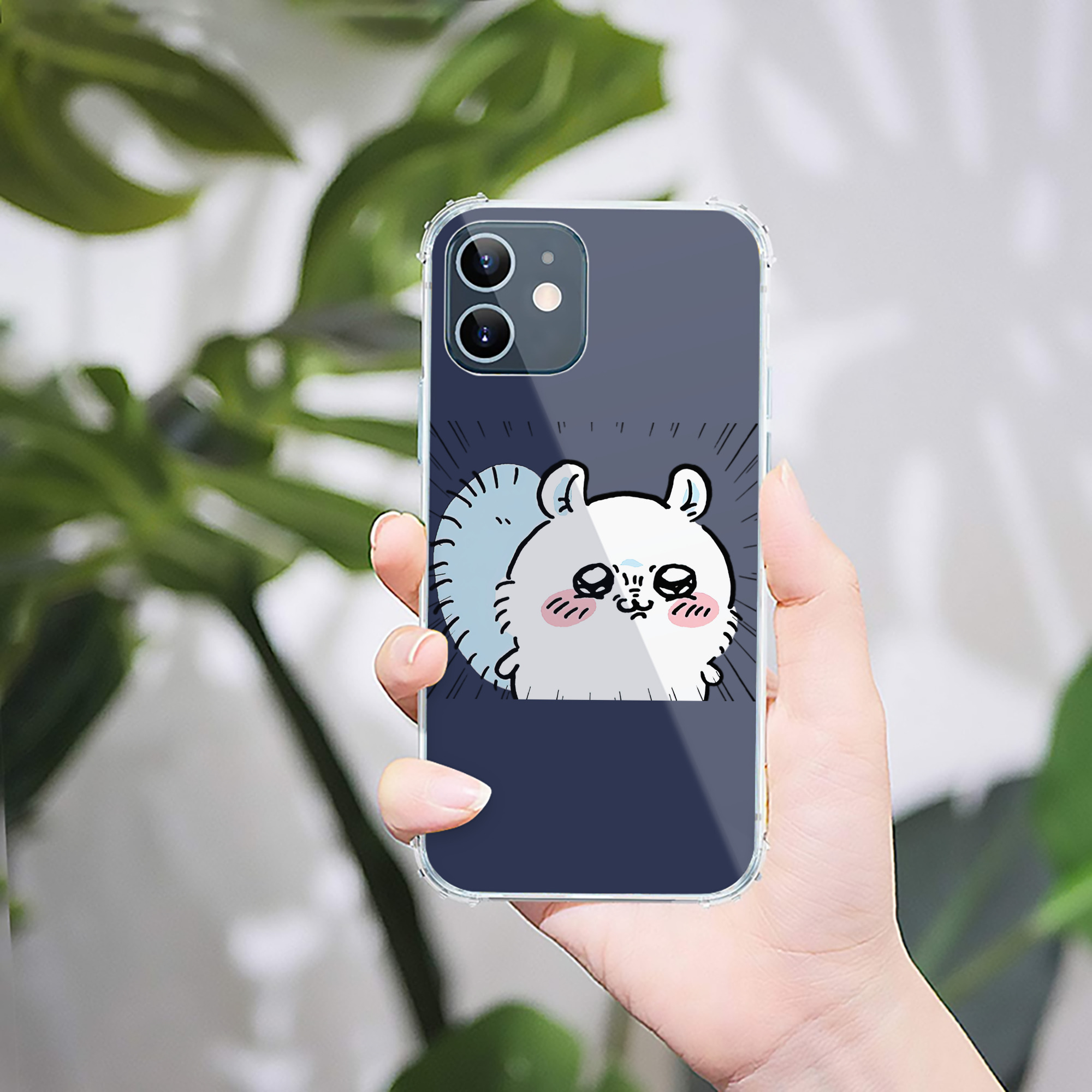 （画像用） ちいかわ モモンガ Chii-kawa Momonga 【iPhone 12シリーズ対応】透明スマホケース（クリアソフトケース）